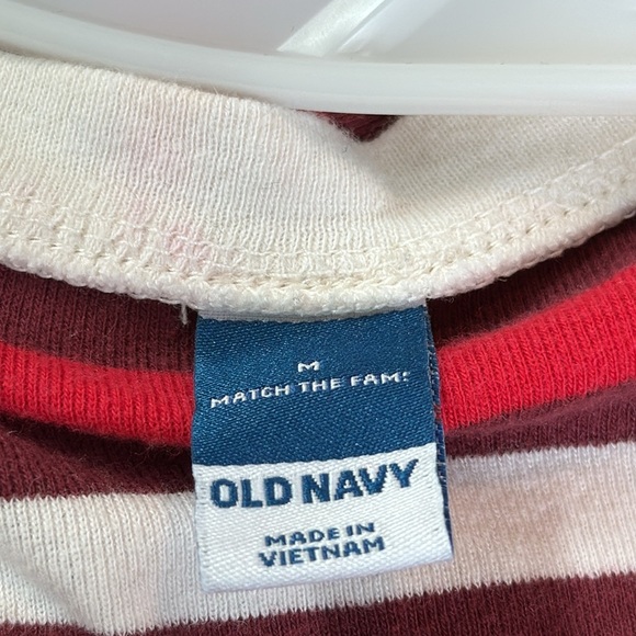 Old navy striped PRINTED THERMAL-KNIT ONE-PIECE PAJAMAS FOR WOMEN OLD NA… - Picture 3 of 8